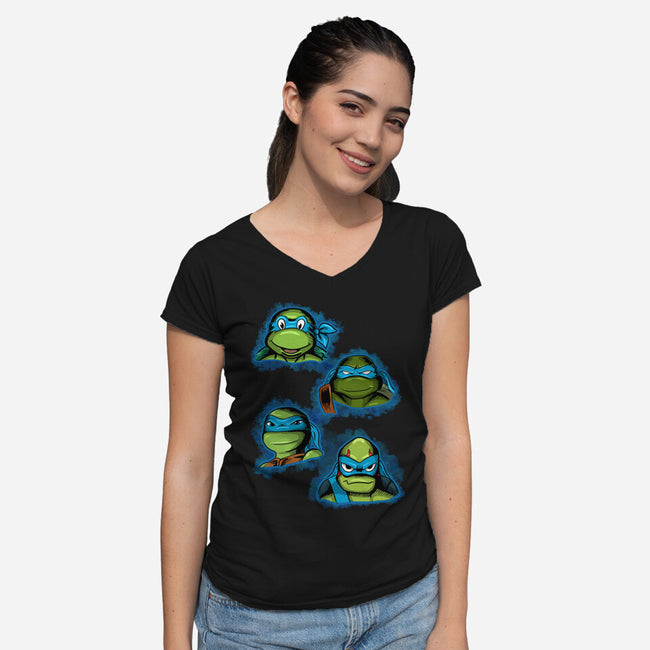 Blue Generation-womens v-neck tee-nickzzarto