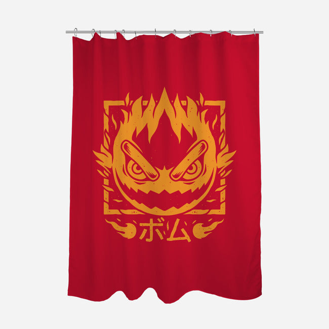 Fireball Bomb-none polyester shower curtain-Alundrart