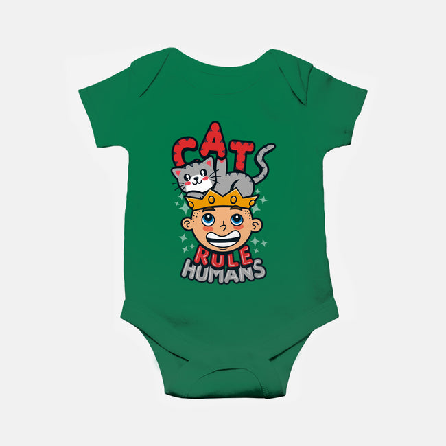 Cats Rule Humans-baby basic onesie-Boggs Nicolas