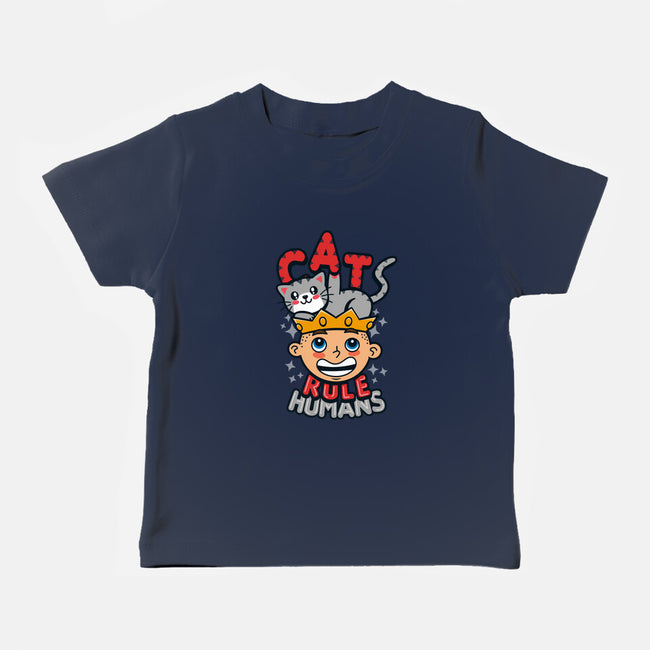 Cats Rule Humans-baby basic tee-Boggs Nicolas