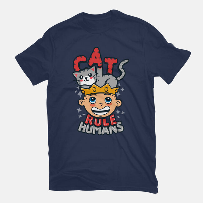 Cats Rule Humans-womens fitted tee-Boggs Nicolas