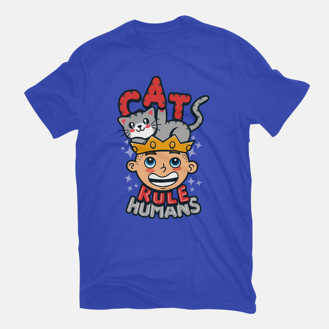 Cats Rule Humans-womens fitted tee-Boggs Nicolas