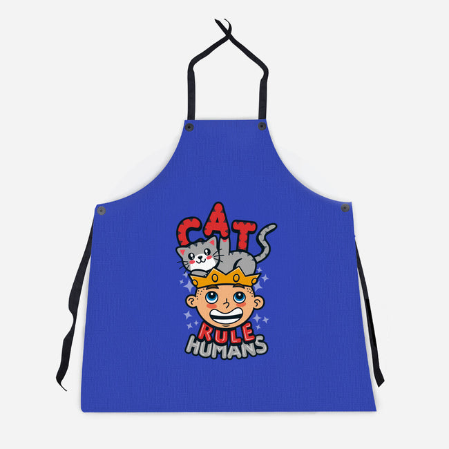 Cats Rule Humans-unisex kitchen apron-Boggs Nicolas