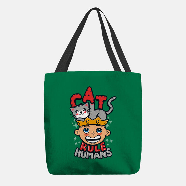 Cats Rule Humans-none basic tote bag-Boggs Nicolas