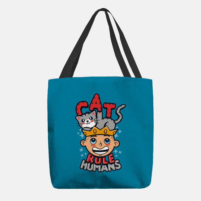 Cats Rule Humans-none basic tote bag-Boggs Nicolas