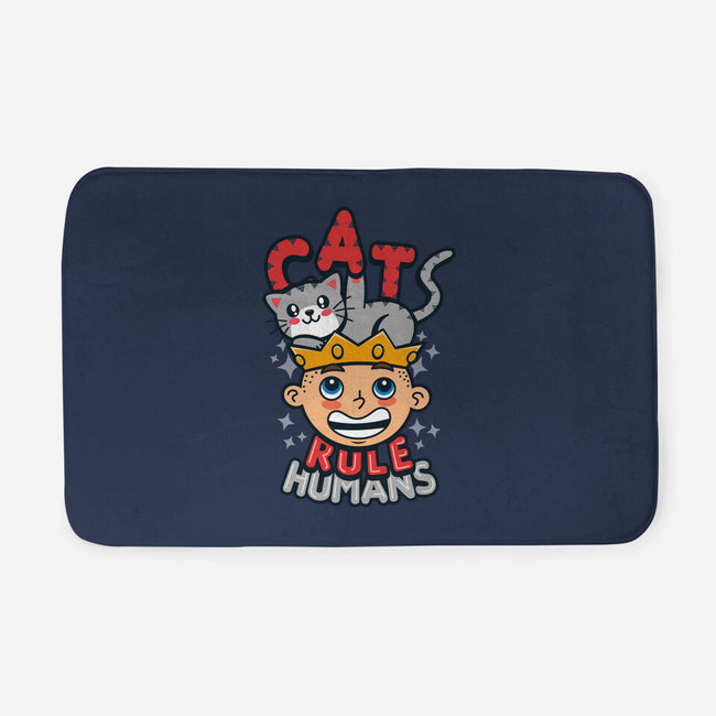 Cats Rule Humans-none memory foam bath mat-Boggs Nicolas