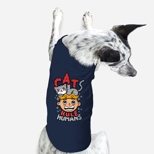Cats Rule Humans-dog basic pet tank-Boggs Nicolas