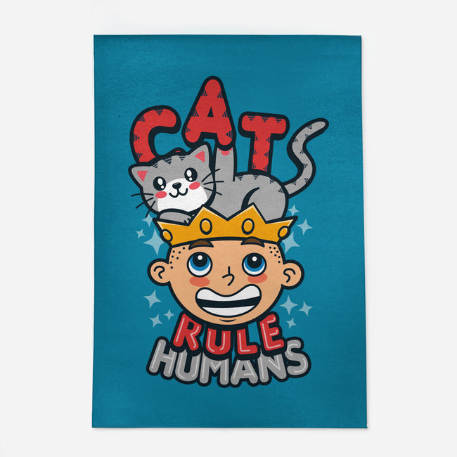Cats Rule Humans-none indoor rug-Boggs Nicolas