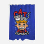Cats Rule Humans-none polyester shower curtain-Boggs Nicolas