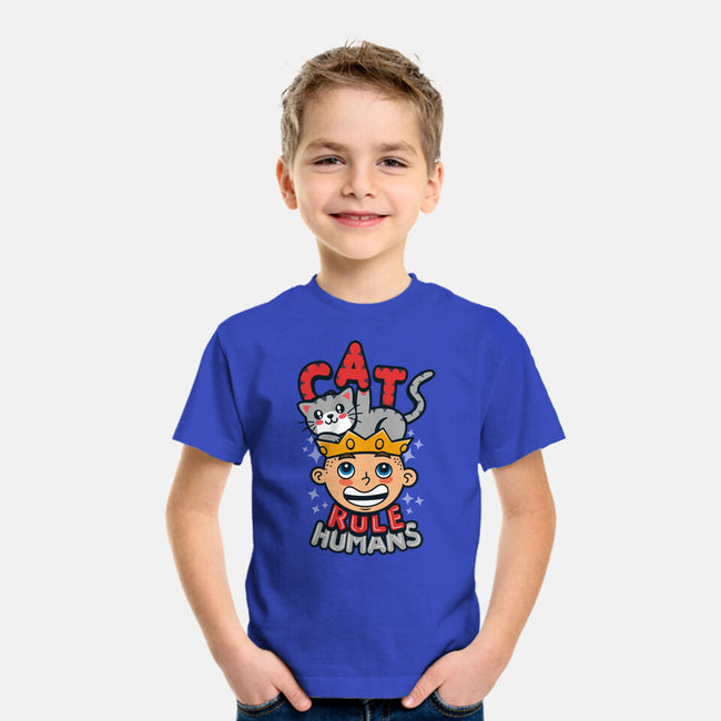 Cats Rule Humans-youth basic tee-Boggs Nicolas