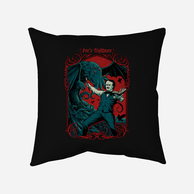Poe's Nightmare-none removable cover throw pillow-Hafaell