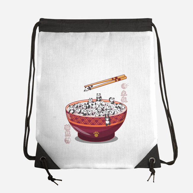 Panda Rice-none drawstring bag-erion_designs