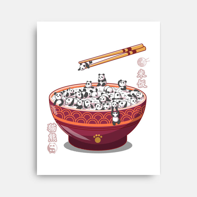 Panda Rice-none stretched canvas-erion_designs
