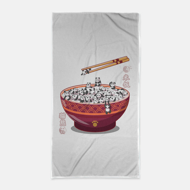 Panda Rice-none beach towel-erion_designs