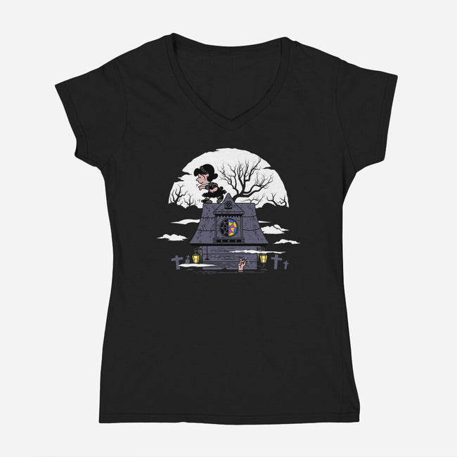 Wednutsday-womens v-neck tee-rocketman_art