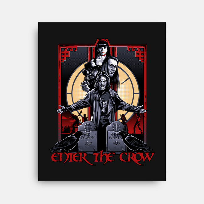 Enter The Crow-none stretched canvas-goodidearyan