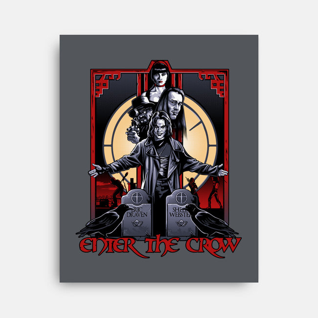 Enter The Crow-none stretched canvas-goodidearyan