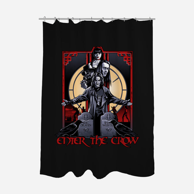 Enter The Crow-none polyester shower curtain-goodidearyan