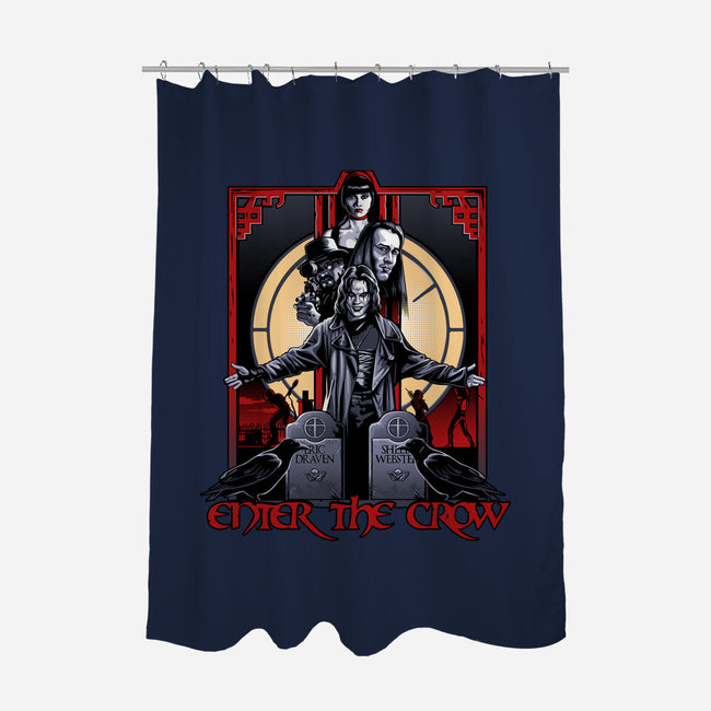 Enter The Crow-none polyester shower curtain-goodidearyan
