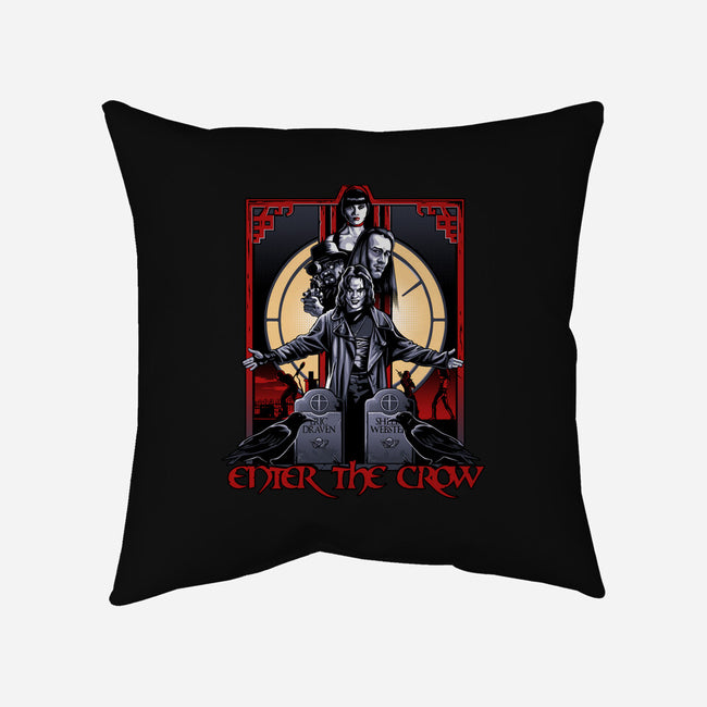 Enter The Crow-none removable cover throw pillow-goodidearyan