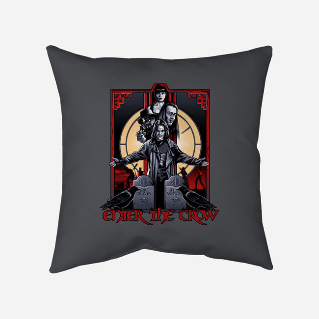 Enter The Crow-none removable cover throw pillow-goodidearyan