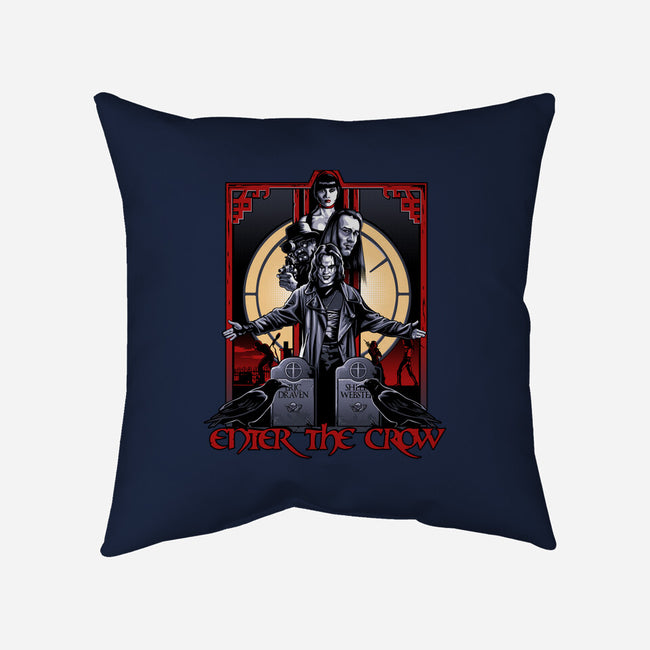 Enter The Crow-none removable cover throw pillow-goodidearyan