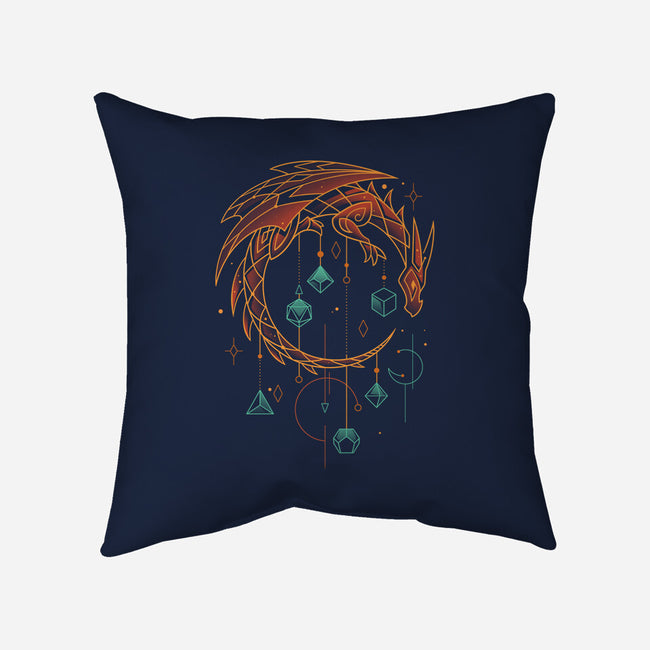 Draconic Dice Keeper-none removable cover w insert throw pillow-Snouleaf