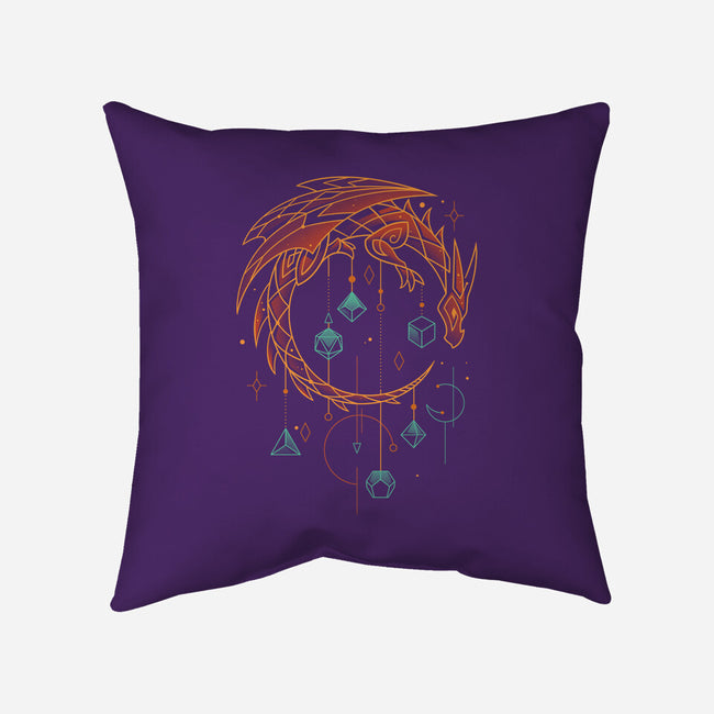 Draconic Dice Keeper-none removable cover w insert throw pillow-Snouleaf