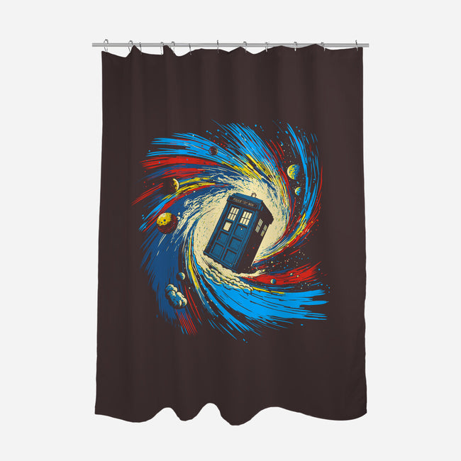 Space And Time Vortex-none polyester shower curtain-kharmazero