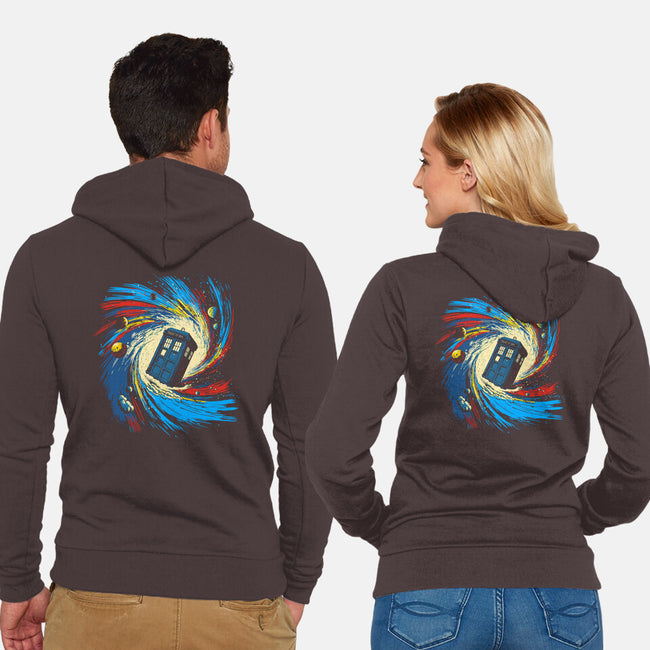 Space And Time Vortex-unisex zip-up sweatshirt-kharmazero