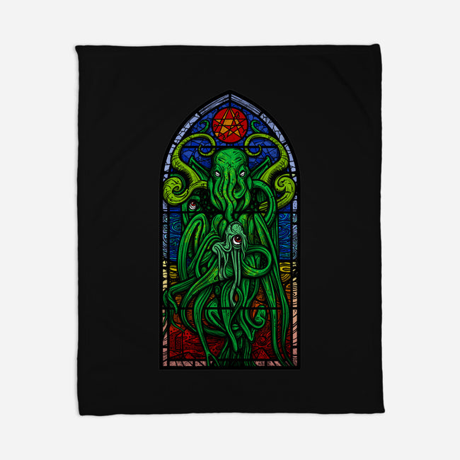 Temple Of Cthulhu-none fleece blanket-drbutler