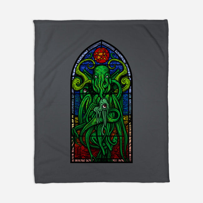 Temple Of Cthulhu-none fleece blanket-drbutler