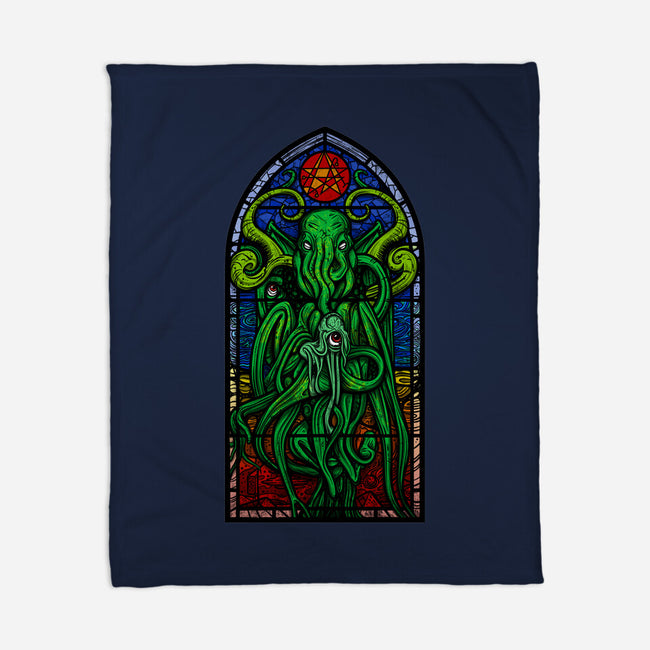 Temple Of Cthulhu-none fleece blanket-drbutler