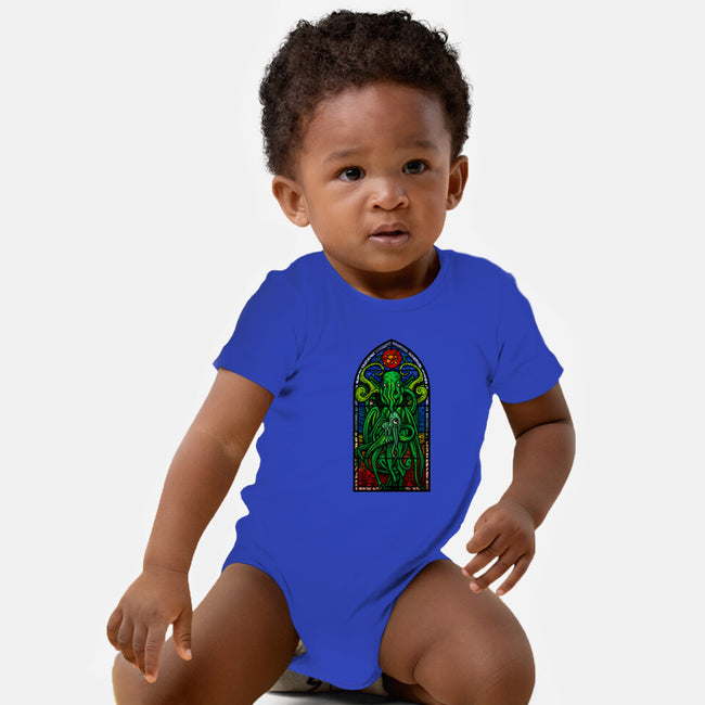 Temple Of Cthulhu-baby basic onesie-drbutler