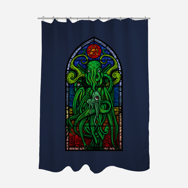 Temple Of Cthulhu-none polyester shower curtain-drbutler