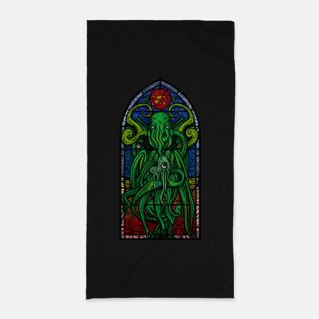 Temple Of Cthulhu-none beach towel-drbutler