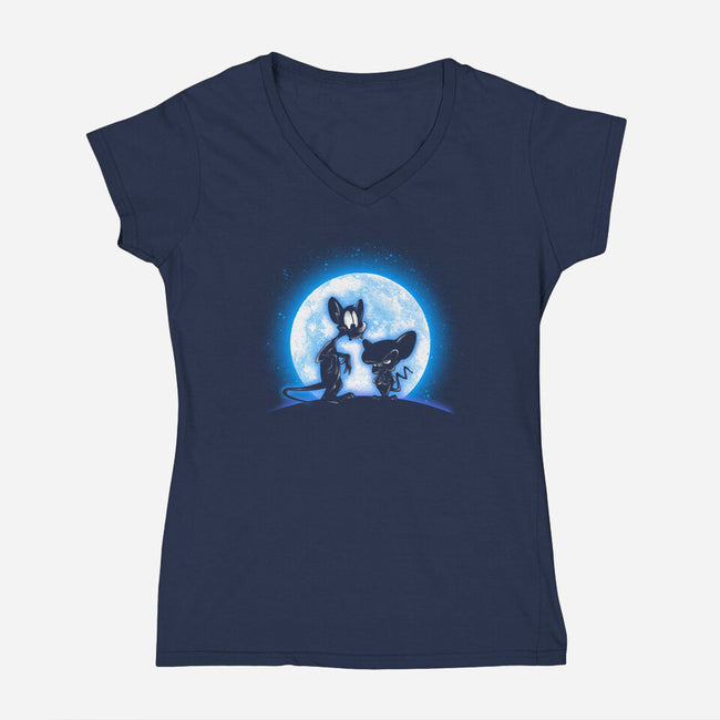 Moonlight Domination-womens v-neck tee-fanfreak1
