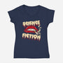 Science Fiction-womens v-neck tee-Green Devil