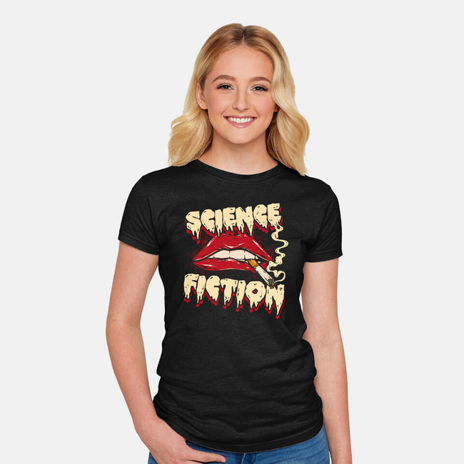 Science Fiction-womens fitted tee-Green Devil