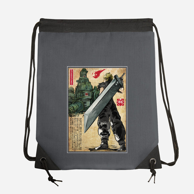 Welcome Back To Midgar-none drawstring bag-DrMonekers