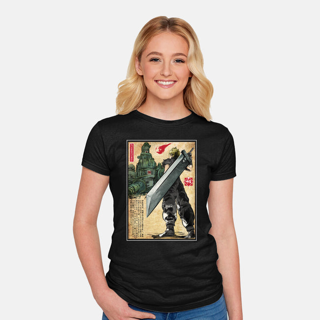 Welcome Back To Midgar-womens fitted tee-DrMonekers