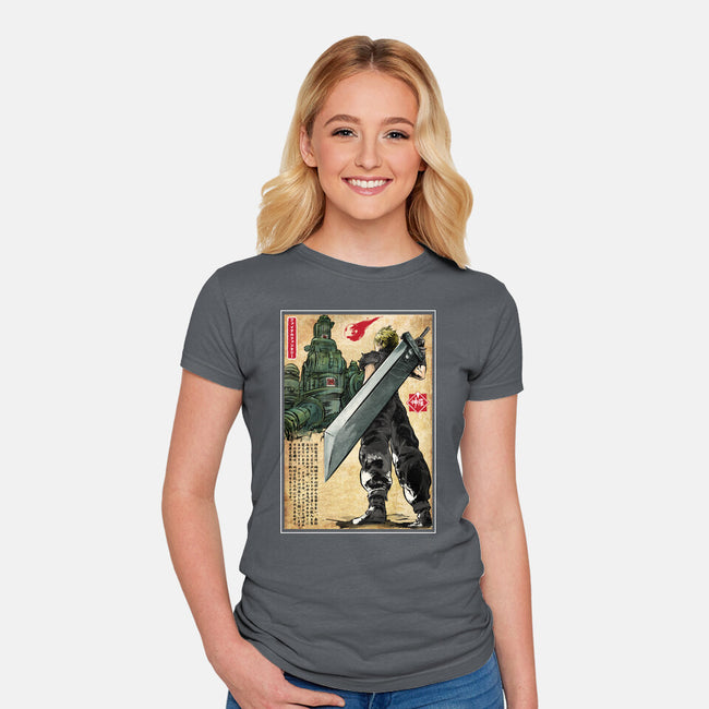 Welcome Back To Midgar-womens fitted tee-DrMonekers