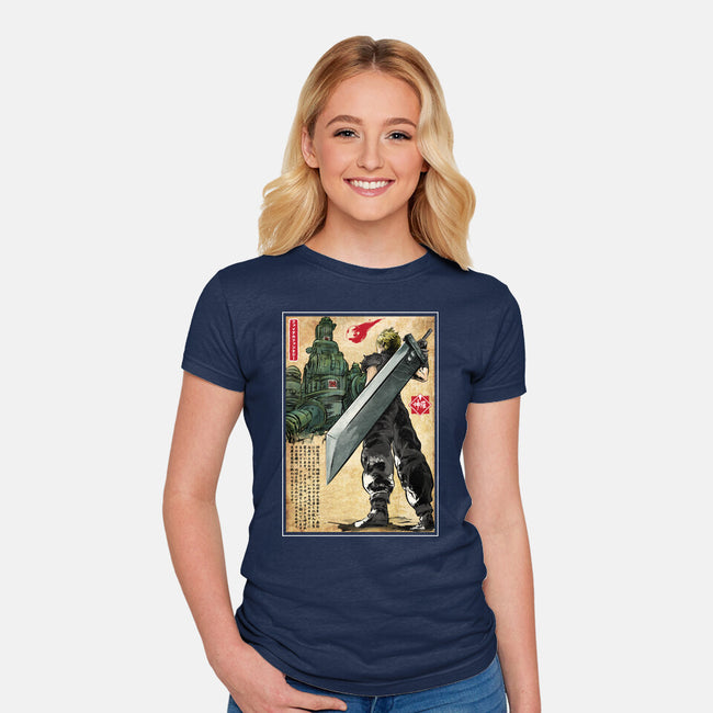 Welcome Back To Midgar-womens fitted tee-DrMonekers