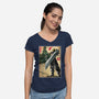 Welcome Back To Midgar-womens v-neck tee-DrMonekers