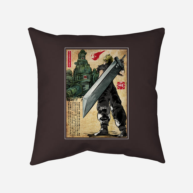 Welcome Back To Midgar-none non-removable cover w insert throw pillow-DrMonekers
