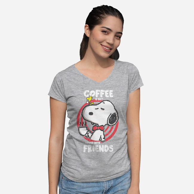 Best Served-womens v-neck tee-turborat14
