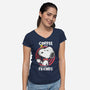 Best Served-womens v-neck tee-turborat14