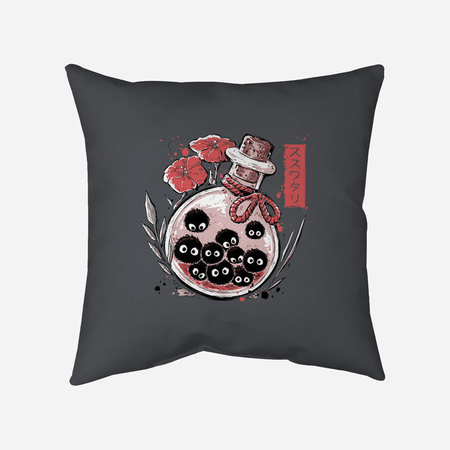 Susuwatari-none removable cover w insert throw pillow-xMorfina