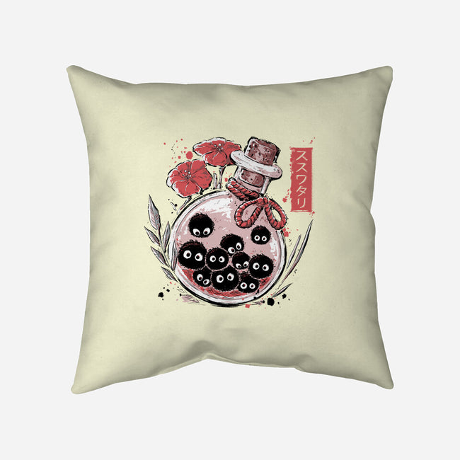 Susuwatari-none removable cover w insert throw pillow-xMorfina