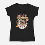 Dangerous Night Ramen-womens v-neck tee-Logozaste